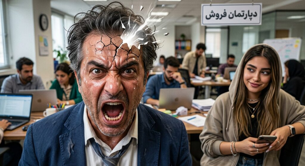 مدیر فروش عصبانی از نیروی فروش دهه هشتادی